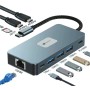 Comprar Docking USB Tipo-C Leotec LEDS02/ 3xUSB/ 1xUSB Tipo-C/ 1xUSB Tipo-C PD/ 2xHDMI 4K/ 1xRJ45/ 1xLector Tarjetas SD y MicroS
