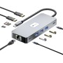 Comprar Docking USB Tipo-C Leotec LEDS02/ 3xUSB/ 1xUSB Tipo-C/ 1xUSB Tipo-C PD/ 2xHDMI 4K/ 1xRJ45/ 1xLector Tarjetas SD y MicroS