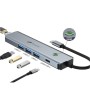 Comprar Docking USB Tipo-C Leotec LEDS05/ 3xUSB/ 1xUSB Tipo-C PD/ 1xHDMI 4K/ Gris - Ganga Electrónica