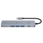 Comprar Docking USB Tipo-C Leotec LEDS05/ 3xUSB/ 1xUSB Tipo-C PD/ 1xHDMI 4K/ Gris - Ganga Electrónica