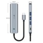 Comprar Docking USB Tipo-C Leotec LEDS05/ 3xUSB/ 1xUSB Tipo-C PD/ 1xHDMI 4K/ Gris - Ganga Electrónica