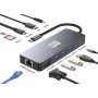 Comprar Docking USB Tipo-C Leotec LEDS03/ 3xUSB/ 1xUSB Tipo-C PD/ 1xHDMI 4K/ 1xDisplayPort/ 1xVGA/ 1xAudio/ 1xRJ45/ 1xLector - G