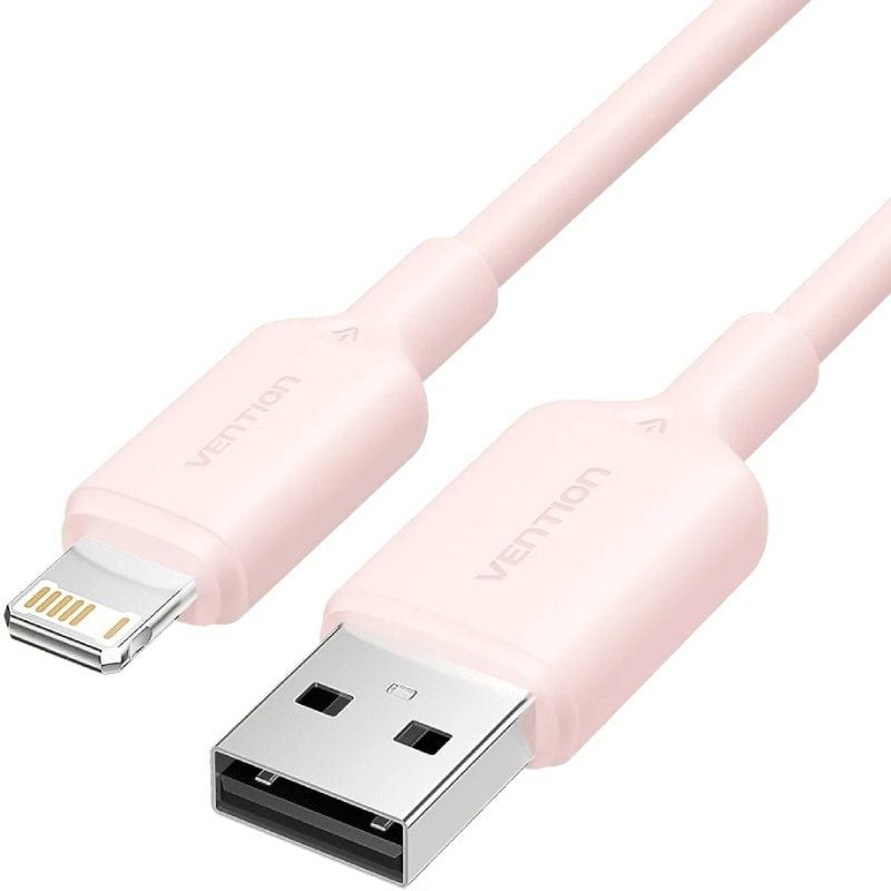 Comprar Cable USB 2.0 Lightning Vention LAMPH/ USB Macho - Lightning Macho/ 480Mbps/ 2m/ Rosa - Ganga Electrónica