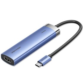 Comprar Docking USB Tipo-C Vention TGESB/ 3xUSB/ 1xHDMI 4K/ 1xUSB Tipo-C PD/ Azul - Ganga Electrónica