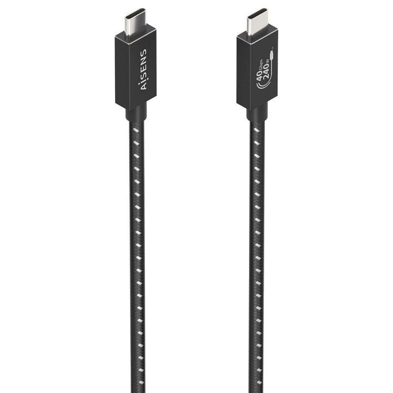 Comprar Cable USB 4.0 Tipo-C Aisens A156-0866/ USB Tipo-C Macho - USB Tipo-C Macho/ Hasta 240W/ 40Gbps/ 50cm/ Gris - Ganga Elect