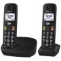 Comprar Teléfono Inalámbrico Panasonic KX-TGU112EXB/ Pack DUO/ Negro - Ganga Electrónica