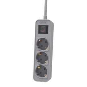 Comprar Regleta con Interruptor Philips CHP2134G/ 3 Tomas de corriente/ Cable 1.5m/ Gris - Ganga Electrónica