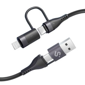 Comprar Cable USB 2.0 Tipo-C Subblim Top 4 en 1/ USB Tipo-C Macho - USB Macho/ USB Tipo-C Macho - Lightning Macho/ Hasta 60W/ - 