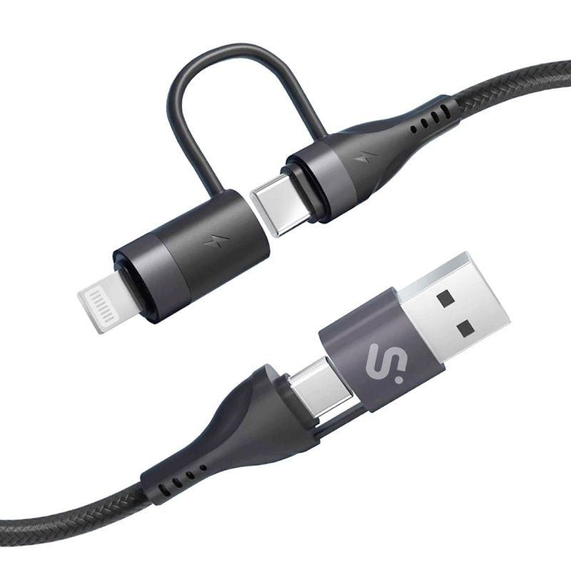 Comprar Cable USB 2.0 Tipo-C Subblim Top 4 en 1/ USB Tipo-C Macho - USB Macho/ USB Tipo-C Macho - Lightning Macho/ Hasta 60W/ - 