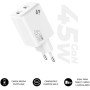 Comprar Cargador de Pared GaN Subblim 45W Charger USB C+C/ 2xUSB Tipo-C/ 45W - Ganga Electrónica