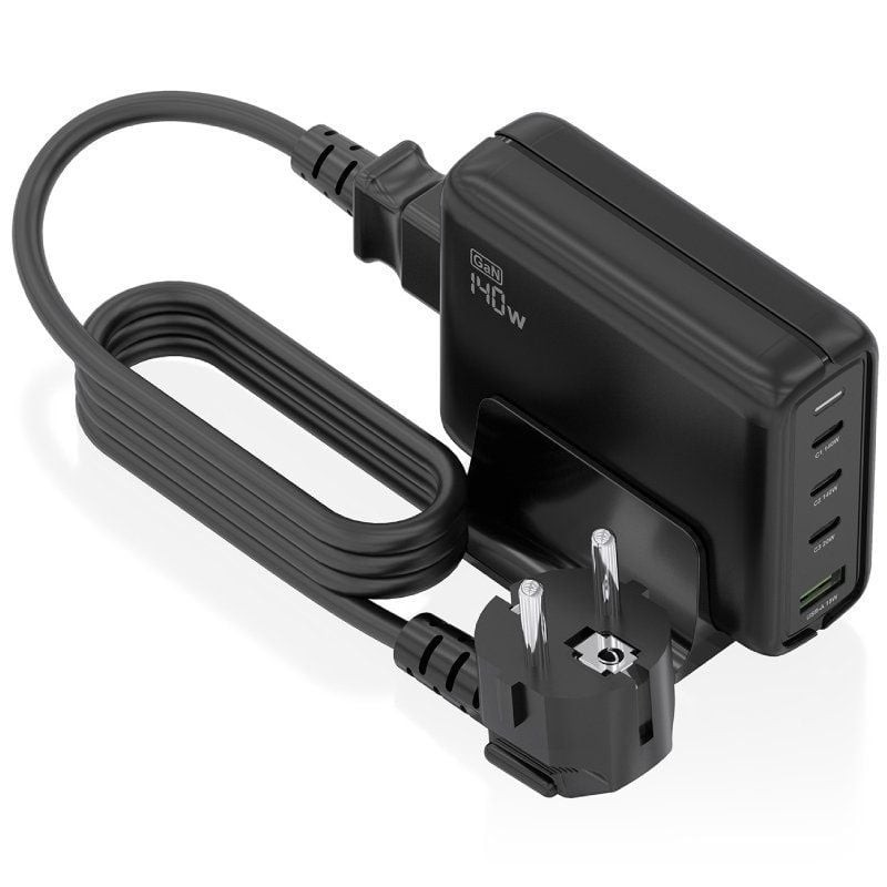Comprar Cargador Sobremesa GaN Aisens ASCH-140W4P056-BK/ 3xUSB Tipo-C/ 1xUSB/ 140W - Ganga Electrónica
