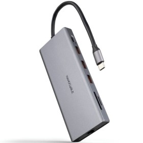Comprar Docking Tipo-C Nanocable 10.16.4612/ 3xUSB/ 1xUSB Tipo-C/ 2xHDMI 4K/ 1xDisplayPort/ 1xRJ45/ 1xLector tarjetas/ 1xJack 3.