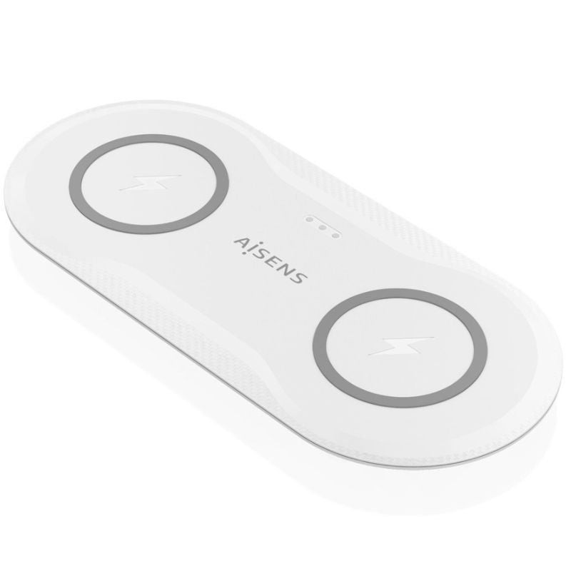 Comprar Base de carga Inalámbrica Aisens ASCH-15W2WC059-W/ 15W/ Blanco - Ganga Electrónica