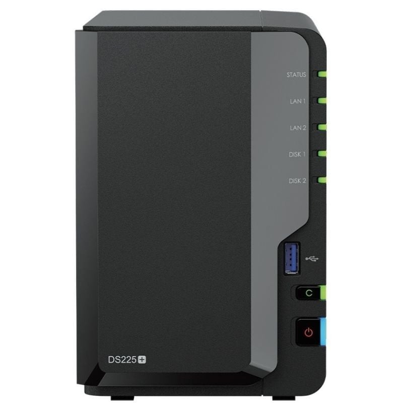 Comprar NAS Synology Diskstation DS225+/ 2 Bahías 3.5'- 2.5'/ 2GB DDR4/ Formato Torre - Ganga Electrónica