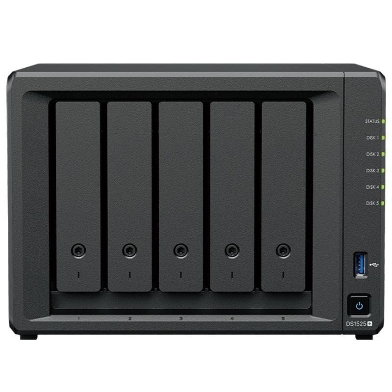Comprar NAS Synology Diskstation DS1525+/ 5 Bahías 3.5'- 2.5'/ 8GB DDR4/ Formato Torre - Ganga Electrónica
