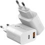 Comprar Cargador de Pared GaN Leotec LECSPH30W2W/ 1xUSB Tipo-C/ 1xUSB/ 30W - Ganga Electrónica