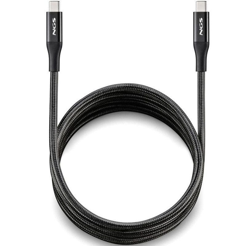 Comprar Cable USB 4.0 Tipo-C NGS KNOT/ USB Tipo-C Macho - USB Tipo-C Macho/ Hasta 240W/ 40Gbps/ 2m/ Negro - Ganga Electrónica