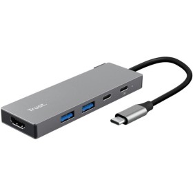Comprar Docking USB Tipo-C Trust Dalyx/ 2xUSB/ 1xHDMI 4K/ 2xUSB Tipo-C/ Gris - Ganga Electrónica
