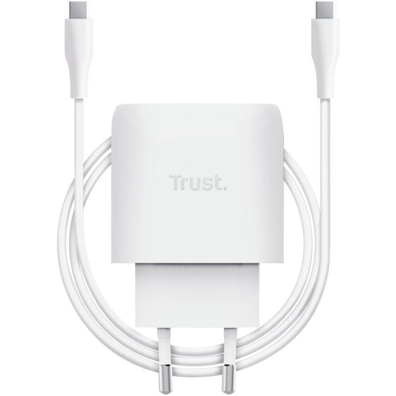 Comprar Cargador de Pared GaN Trust Maxo 45W/ 1xUSB Tipo-C/ Incluye Cable USB Tipo-C/ 45W - Ganga Electrónica