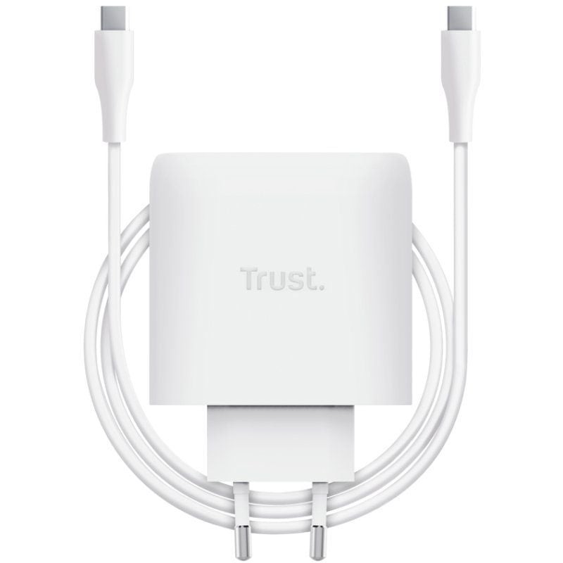 Comprar Cargador de Pared GaN Trust Maxo 65W/ 1xUSB Tipo-C/ Incluye Cable USB Tipo-C/ 65W - Ganga Electrónica