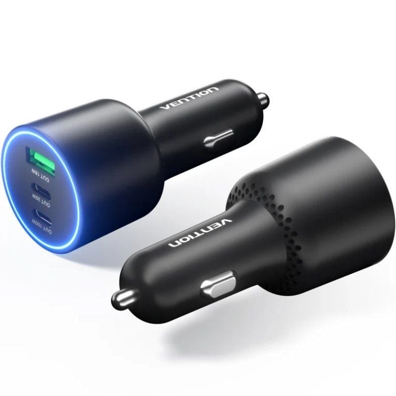 Comprar Cargador de Coche Vention FFPB0/ 2xUSB-Tipo C/ 1xUSB/ 165W - Ganga Electrónica