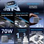 Comprar Cargador de Pared GaN Vention FEXH0-EU/ 2xUSB Tipo-C/ 1xUSB/ 70W - Ganga Electrónica