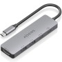 Comprar Docking USB Tipo-C Aisens ASUC-5P028-GR/ 1xHDMI 4K/ 2xUSB/ 2xUSB Tipo-C/ 1xUSB Tipo-C PD/ Gris - Ganga Electrónica