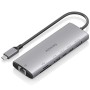 Comprar Docking USB Tipo-C Aisens ASUC-7P032-GR/ 1xHDMI 4K/ 1xUSB/ 2xUSB Tipo-C/ 1xRJ45/ 1xLector Tarjetas/ Gris - Ganga Electró