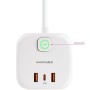 Comprar Regleta Nanocable 10.37.0011/ 3 Tomas de corriente/ 2 USB - 1 USB Tipo-C/ Cable 1.4m/ Blanca - Ganga Electrónica