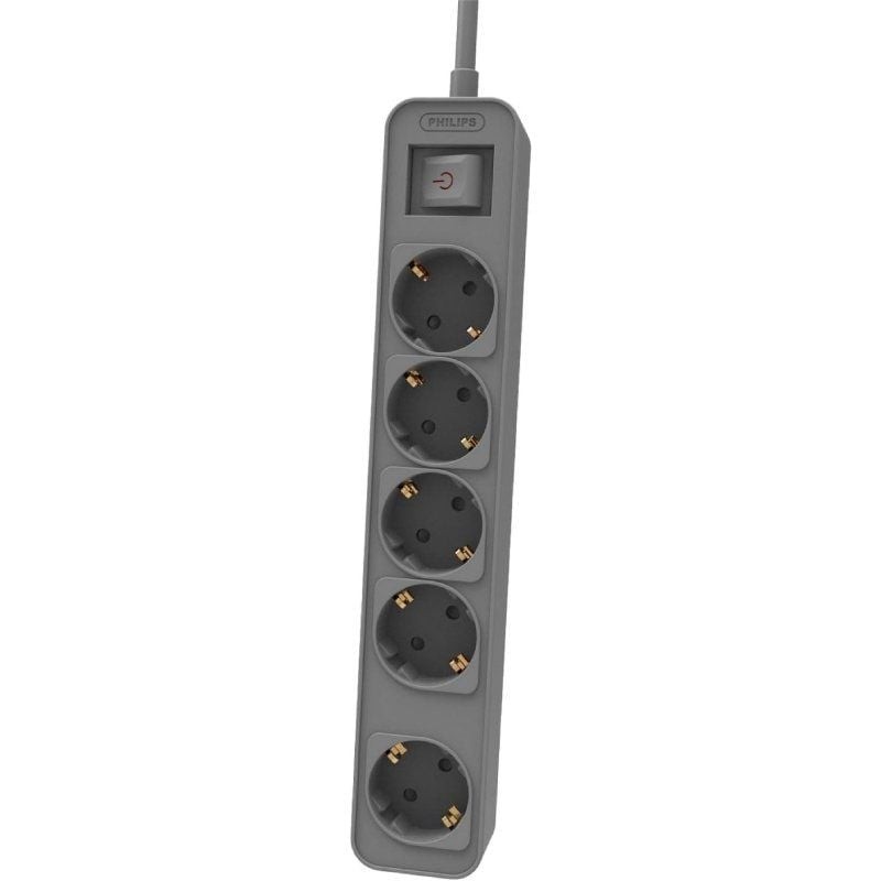Comprar Regleta con Interruptor Philips CHP2154G/12 5 Tomas de corriente/ Cable 1.5m/ Gris - Ganga Electrónica