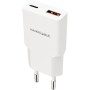 Comprar Cargador de Pared Nanocable 10.10.2022/ 1xUSB Tipo-C/ 1xUSB/ 20W/ Blanco - Ganga Electrónica