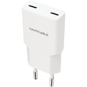 Comprar Cargador de Pared Nanocable 10.10.2023/ 2xUSB Tipo-C/ 20W/ Blanco - Ganga Electrónica