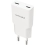 Comprar Cargador de Pared Nanocable 10.10.2023/ 2xUSB Tipo-C/ 20W/ Blanco - Ganga Electrónica