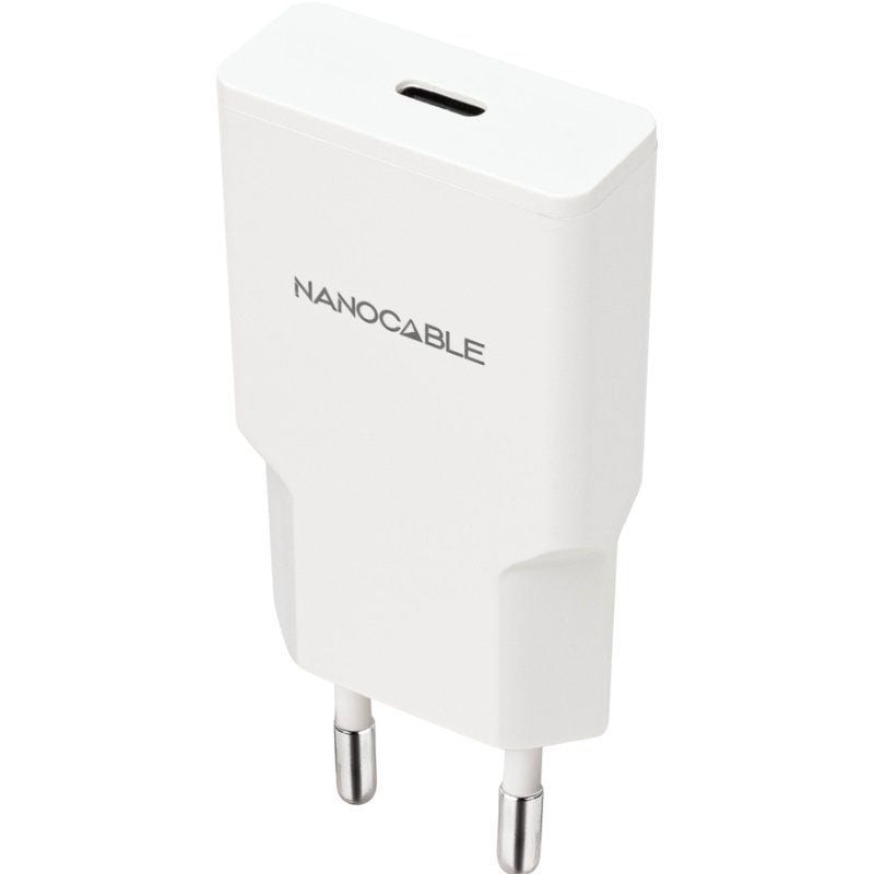 Comprar Cargador de Pared Nanocable 10.10.2024/ 1xUSB Tipo-C/ 25W/ Blanco - Ganga Electrónica