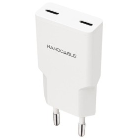 Comprar Cargador de Pared Nanocable 10.10.2029/ 2xUSB Tipo-C/ 30W/ Blanco - Ganga Electrónica