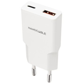 Comprar Cargador de Pared Nanocable 10.10.2028/ 1xUSB Tipo-C/ 1xUSB Macho/ 30W/ Blanco - Ganga Electrónica