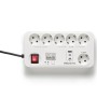 Comprar Regleta con interruptor Salicru SAFE MASTER+/ 5 Tomas de corriente/ 1 Master/ 2 USB Tipo-C/ 1 USB/ Cable 1.4m/ Blanca - 