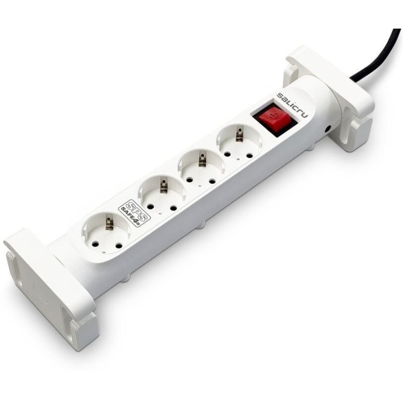 Comprar Regleta con interruptor Salicru SAFE 4S/ 4 Tomas de corriente/ Cable 1.4m/ Blanca - Ganga Electrónica