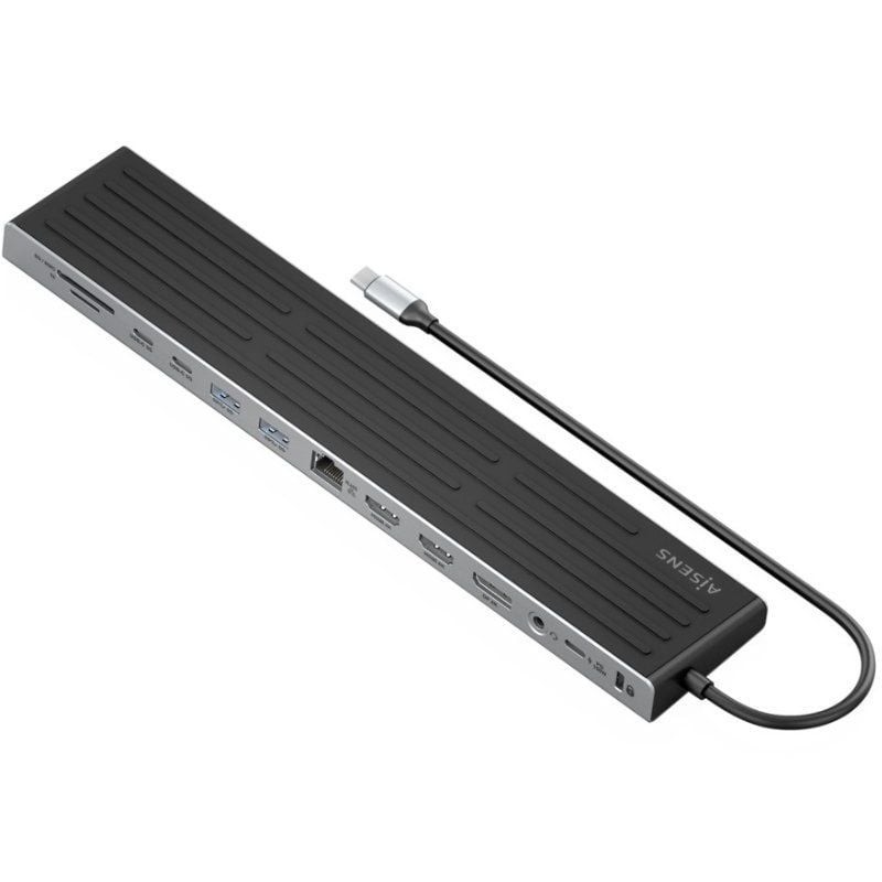 Comprar Docking USB Tipo-C Aisens ASUC-13P042-GR/ 2xUSB Tipo-C/ 1xUSB Tipo-C PD/ 2xUSB/ 2xHDMI/ 1xDisplayPort/ 1xLector de Tarje