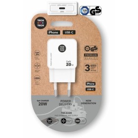 Comprar Cargador de Pared GaN Tech One Tech GaN TEC2220/ 1xUSB Tipo-C/ 20W/ Blanco - Ganga Electrónica