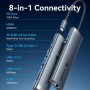 Comprar Docking USB Tipo-C Vention TGUHB/ RJ45/ 2xUSB/ 1xUSB Tipo-C/ 1xHDMI/ 1xUSB Tipo-C PD/ 1xLector de Tarjetas/ Gris - Ganga