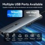 Comprar Docking USB Tipo-C Vention TGUHB/ RJ45/ 2xUSB/ 1xUSB Tipo-C/ 1xHDMI/ 1xUSB Tipo-C PD/ 1xLector de Tarjetas/ Gris - Ganga