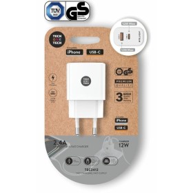 Comprar Cargador de Pared Tech One Tech TEC2412/ 1xUSB Tipo-C/ 1xUSB/ 12W/ Blanco - Ganga Electrónica