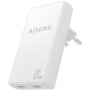 Comprar Cargador de Pared GaN Aisens ASCH-65W2P077-W/ 2xUSB Tipo-C/ 65W/ Blanco - Ganga Electrónica
