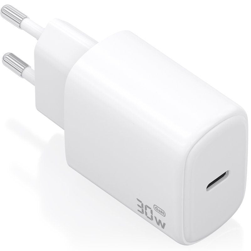 Comprar Cargador de Pared GaN Aisens A110-0975/ 1xUSB Tipo-C/ 30W/ Blanco - Ganga Electrónica
