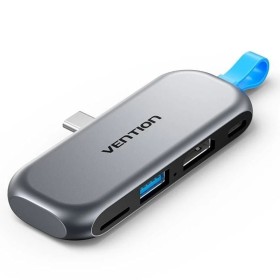 Comprar Docking Sin Cables USB Tipo-C Vention THYH0/ 1xUSB/ 1xHDMI/ 1xUSB Tipo-C PD/ 1xLector de Tarjetas/ Gris - Ganga Electrón