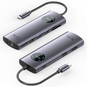 Comprar Docking USB Tipo-C Vention TQUHB/ 1xHDMI 4K/ 1xDisplayPort/ 3xUSB/ 1xRJ45/ 1xUSB Tipo-C PD/ 1xLector Tarjetas/ Gris - Ga