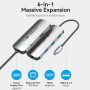 Comprar Docking USB Tipo-C Vention TQHHB/ 1xHDMI 4K/ 3xUSB/ 1xUSB Tipo-C PD/ 1xRJ45/ Gris - Ganga Electrónica