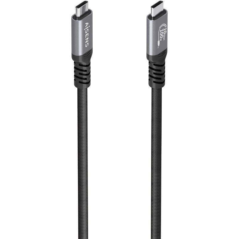 Comprar Cable USB 3.2 Tipo-C Aisens A107-0989/ USB Tipo-C Macho - USB Tipo-C Macho/ Hasta 100W/ 10Gbps/ 4m/ Negro - Ganga Electr