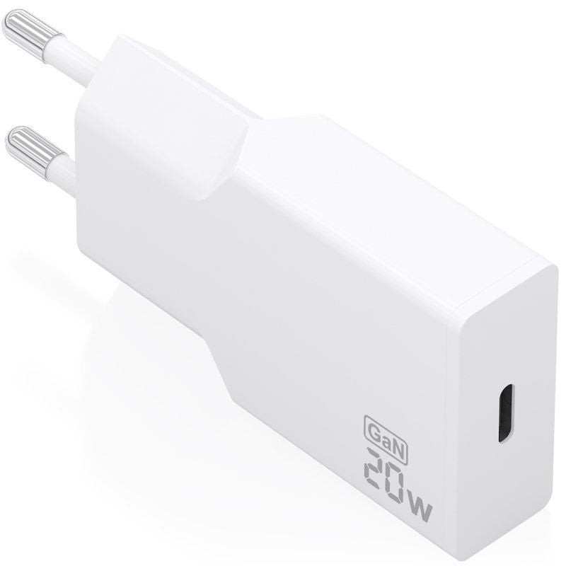 Comprar Cargador de Pared GaN Aisens A110-0997/ 1xUSB Tipo-C/ 20W/ Blanco - Ganga Electrónica